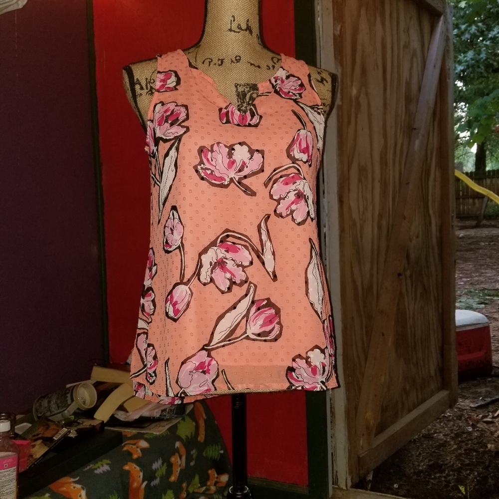Apt. 9 peach silk top